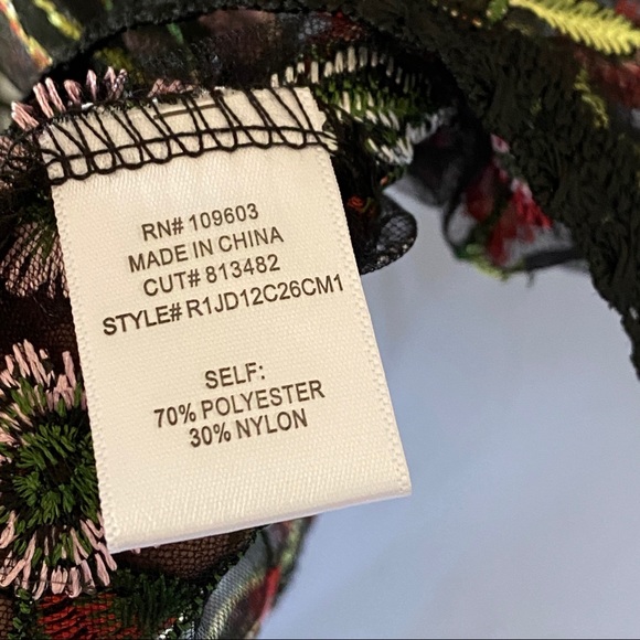 Chris McLaughlin Floral Mesh Dress Topper Size Medium NEW WITH TAGS - Picture 8 of 10